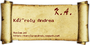 Károly Andrea névjegykártya